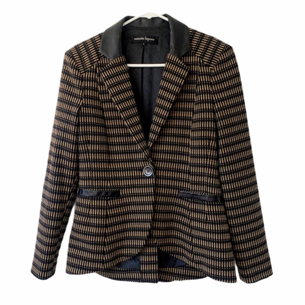 Nanette Lenore Blazer with leather detail